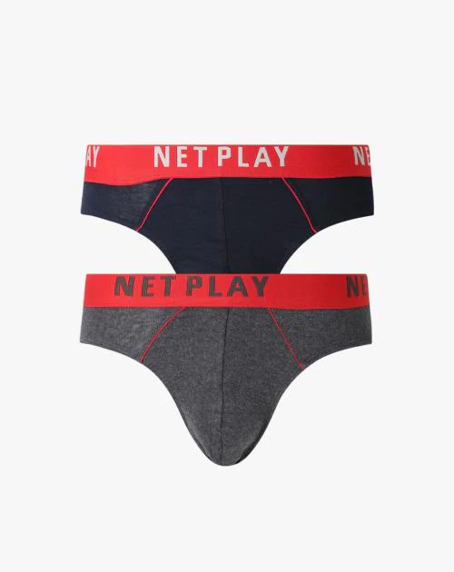 Pack of 2 Mid-Rise Panelled Briefs