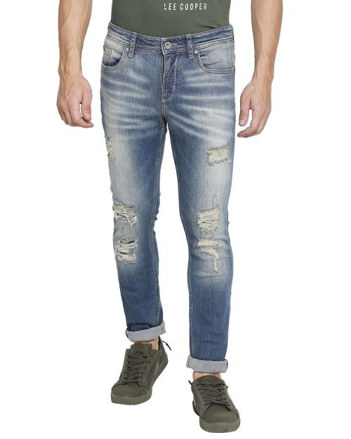Washed Distressed Skinny Jeans