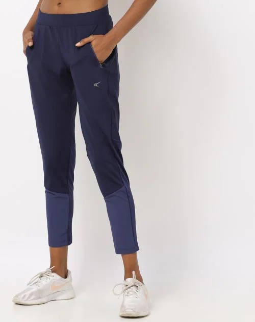 Training Hybrid Panelled Track Pants with Zipped Insert Pockets
