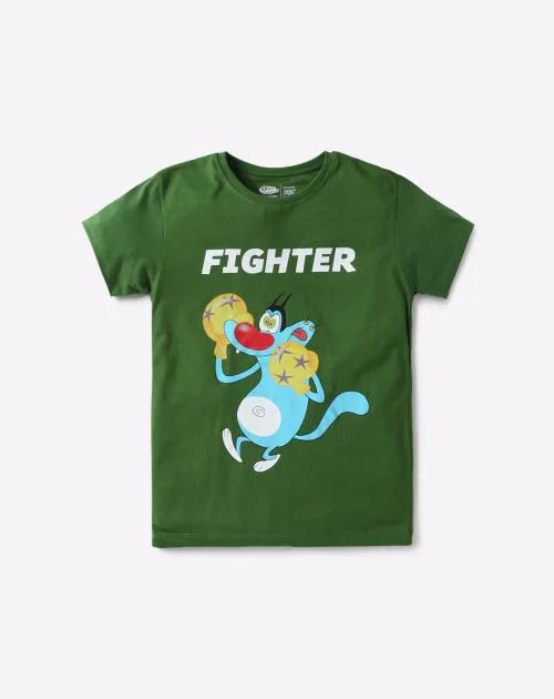 Oggy Print Round-Neck T-shirt