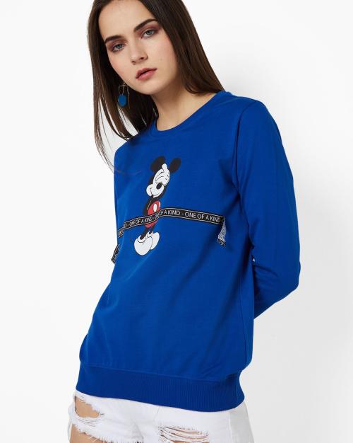 Mickey Mouse Print Sweatshirt