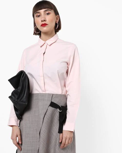 Shirt with Patterned Weave