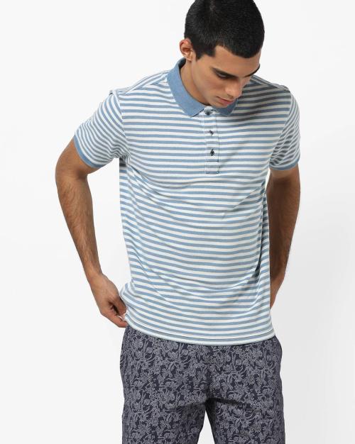 Striped Slim Fit Polo T-shirt