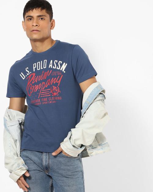 Typographic Print Crew-Neck T-shirt