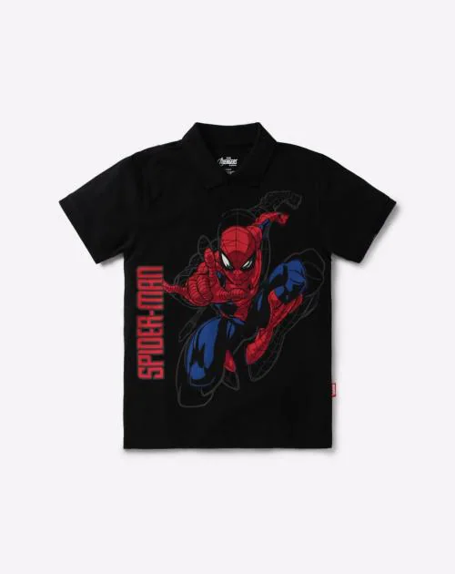 Spider-Man Print Polo T-shirt
