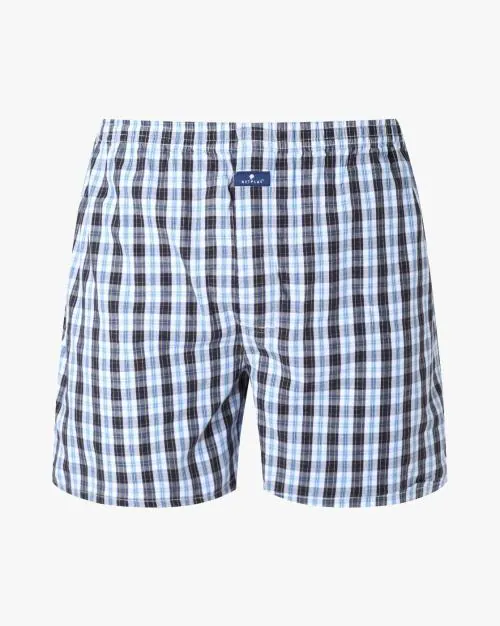 Checked Boxers with Buttoned Patch Pocket