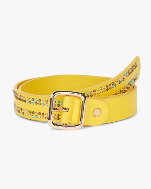 Buy Metallic Studded Belt with Buckle Closure Online at Best Prices in