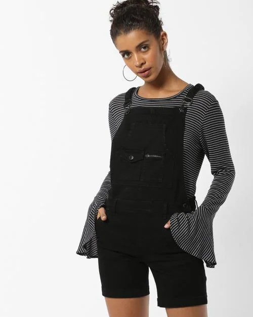 Slim Fit Denim Dungarees