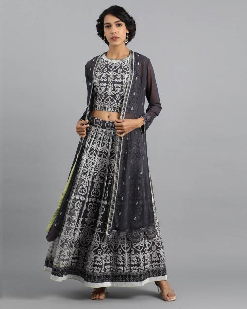 Wishful Embellished Lehenga-Choli Set with Jacket