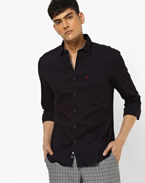 Cotton Shirt with Patch Pocket