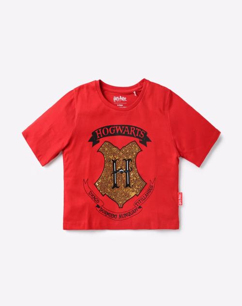 Sequinned Harry Potter Print T-shirt