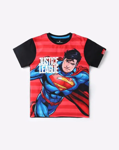 Superman Print Round-Neck T-shirt