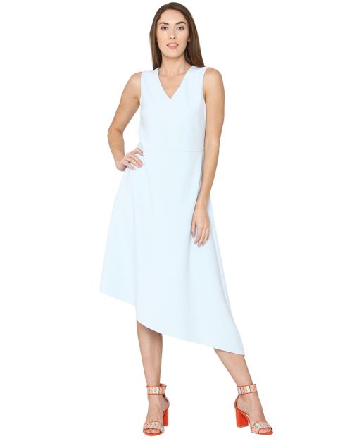 V-neck Asymmetrical A-line Dress