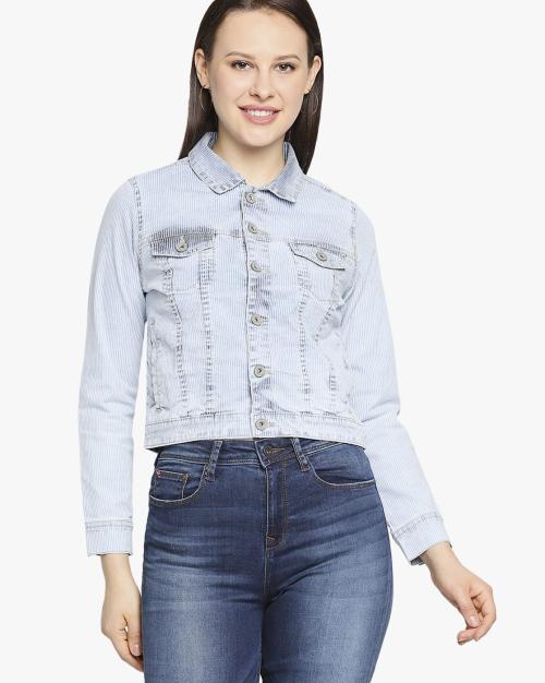 Denim Jacket with Flap Pockets