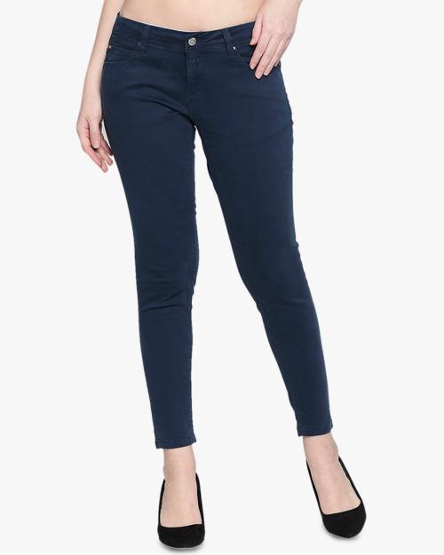 Low-Rise Flat-Front Trousers
