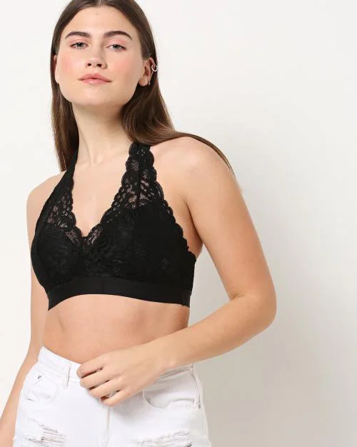Halter-Neck Lace Bralette
