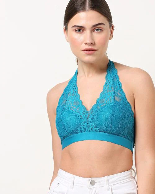 Halter-Neck Lace Bralette