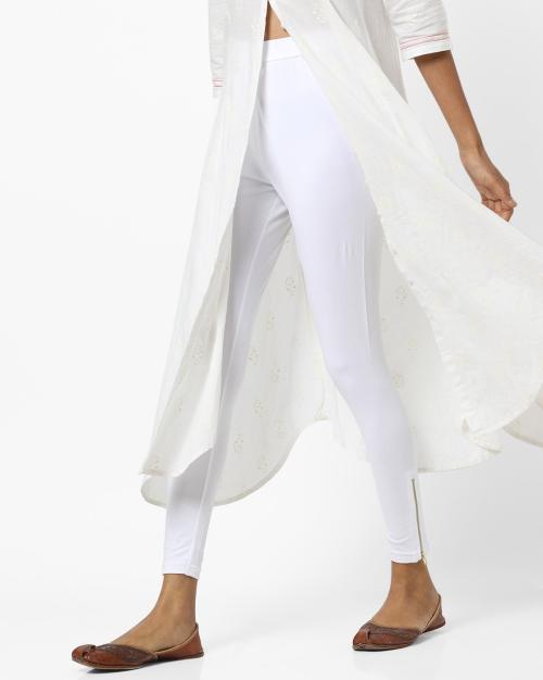 Mid-Rise Leggings with Zipped Hems