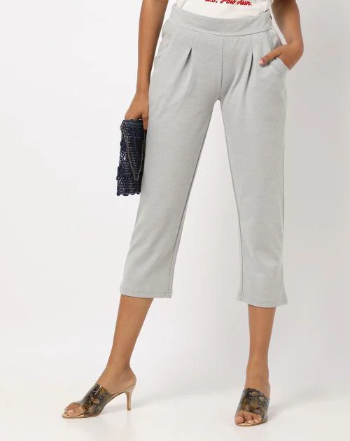 Mid-Rise Pants with Insert Pockets