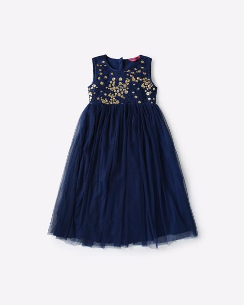 Sequined Fit & Flare Maxi Dress