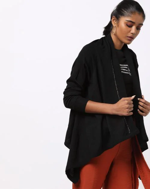 Knit Open-Front Shrug