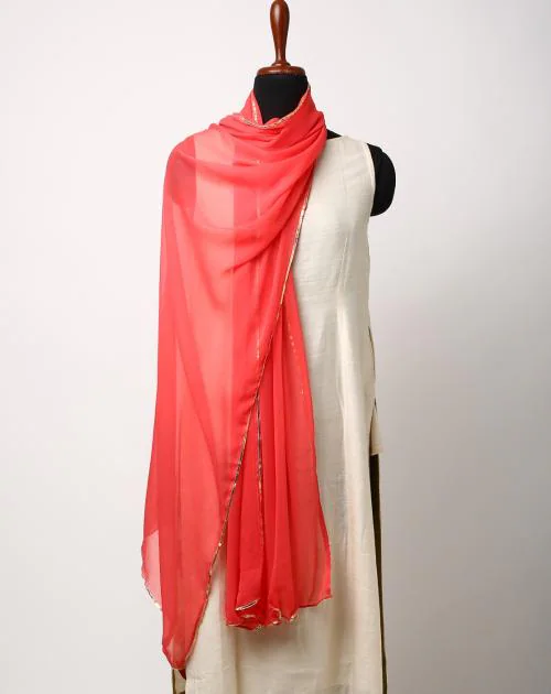 Buy Textured Dupatta with Contrast Taping Online at Best Prices in