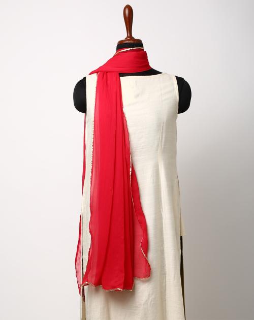 Buy Textured Dupatta with Contrast Taping Online at Best Prices in