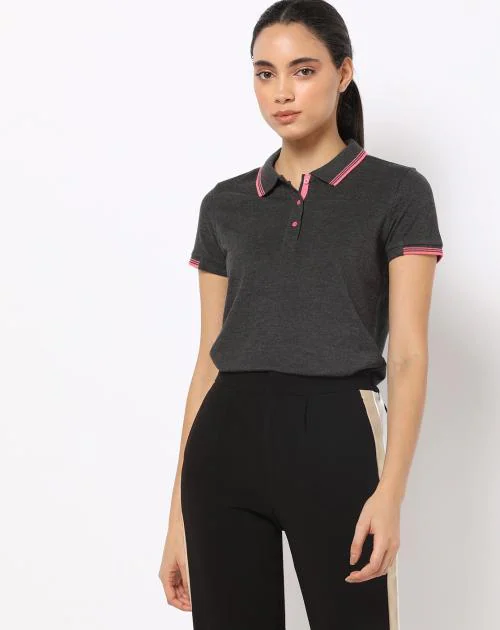 Polo T-shirt with Contrast Tipping