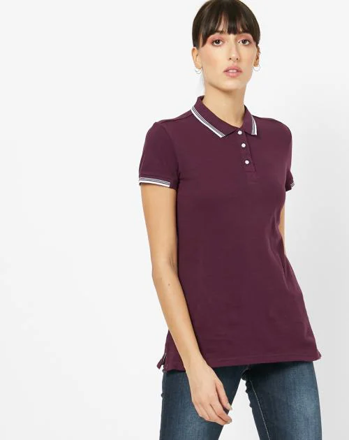 Polo T-shirt with Contrast Tipping
