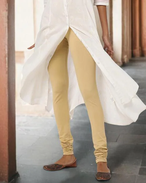 Mid-Rise Leggings with Elasticated Waist