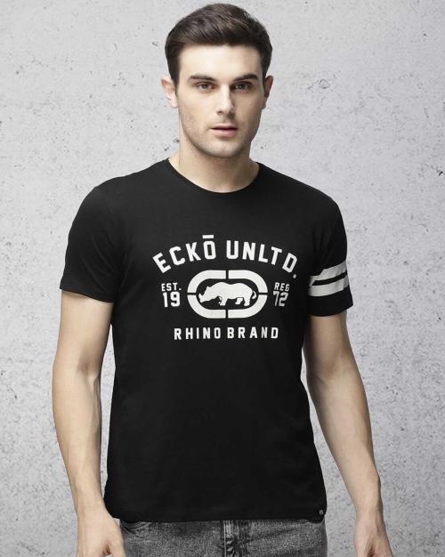 Typographic Print Slim Fit T-shirt