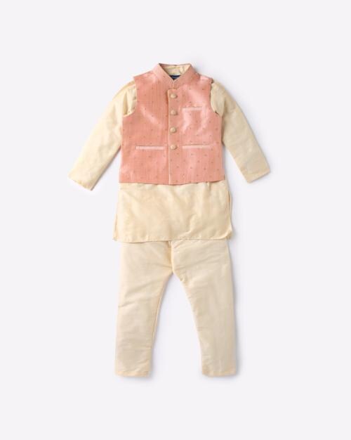 Kurta with Pyjamas & Waistcoat