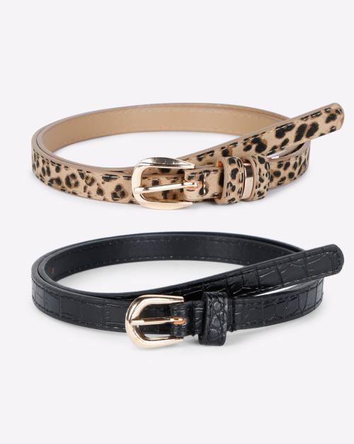 Pack of 2 Animal Pattern Belts