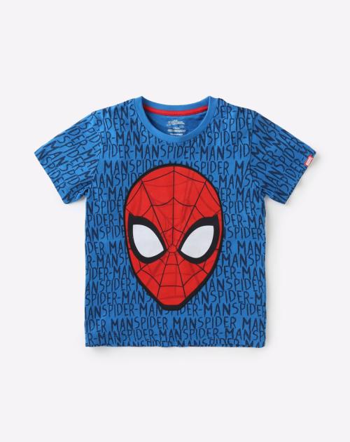 Buy Spiderman Print Crew-Neck T-shirt Online at Best Prices in India - JioMart.