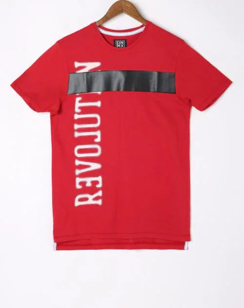 Typographic Print Crew-Neck T-shirt