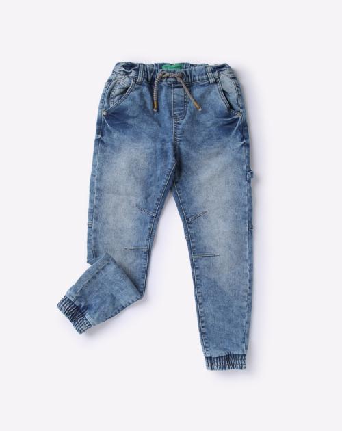 Light-Wash Slim Fit Jogger Jeans