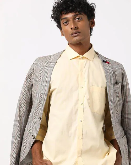 Men Oxford Regular Fit Shirt with Patch Pocket