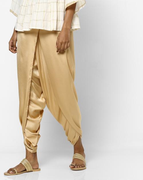 Wrap-Around Ankle-Length Dhoti Pants