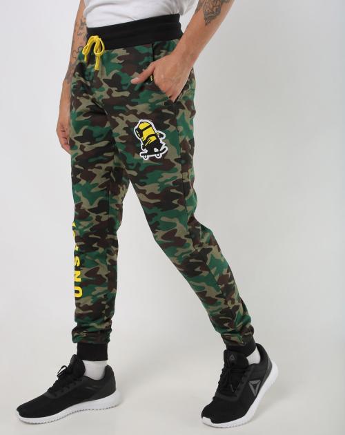 Men Camouflage Print Joggers with Insert Pockets