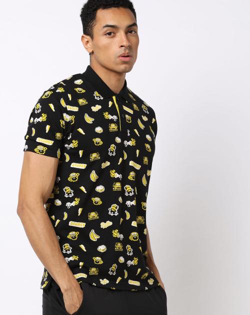 Minions Print Polo T-shirt