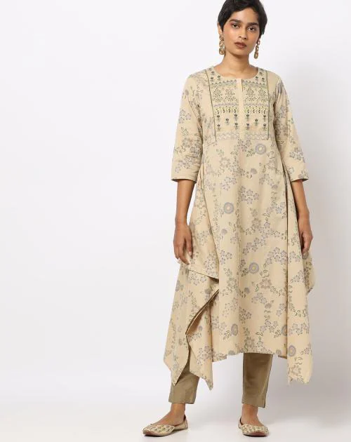 asymmetrical hemline kurtas
