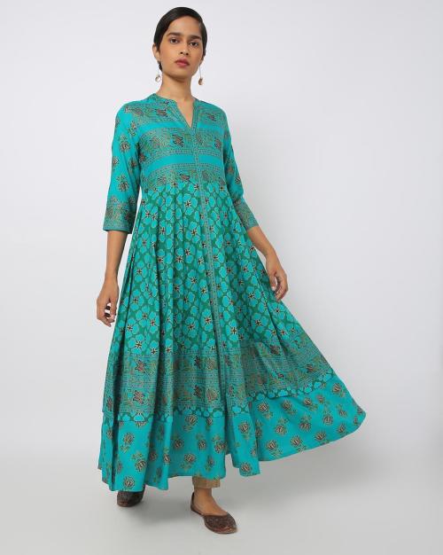 Floral Print Anarkali Kurta