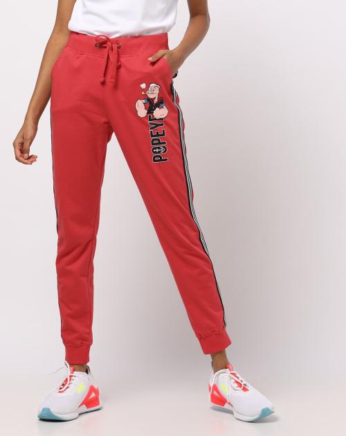 Popeye Print Leggings with Drawstring Waistband