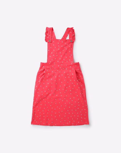 Polka-Dot Pinafore Dress