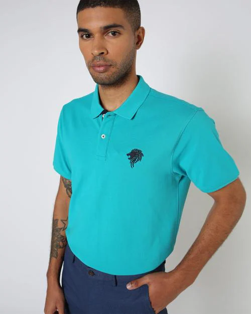 Regular Fit Solid Cotton Polo T-Shirt
