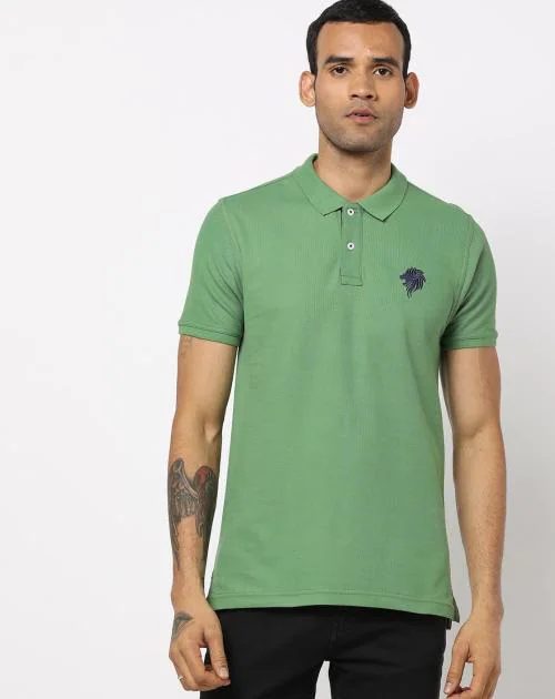 Regular Fit Solid Cotton Polo T-Shirt