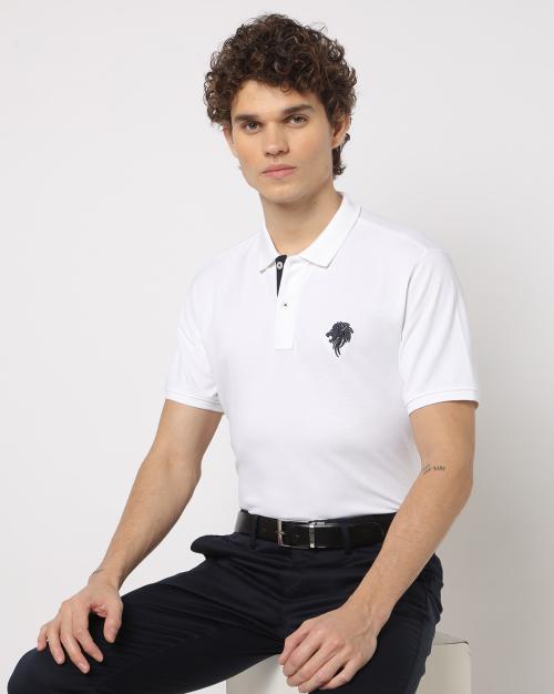 Regular Fit Solid Cotton Polo T-Shirt