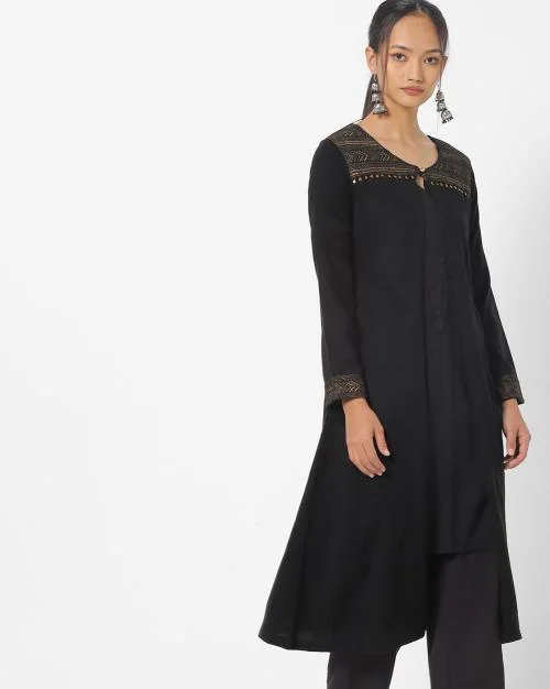 Printed Jacket with Button-Loop Closure