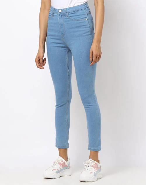 High-Rise Push-Up Skinny Jeans