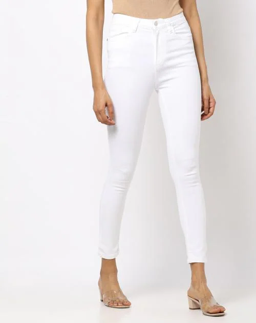 High-Rise Ankle-Length Jeans